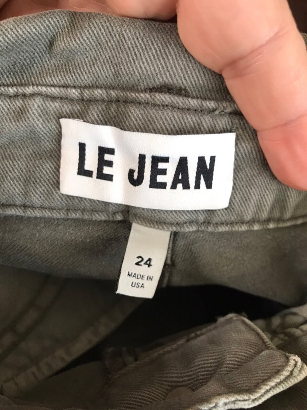 NWT Le Jean Valentina Green Button Fly Women’s MILITARY High Waist Jeans SZ 24 - Picture 7 of 9
